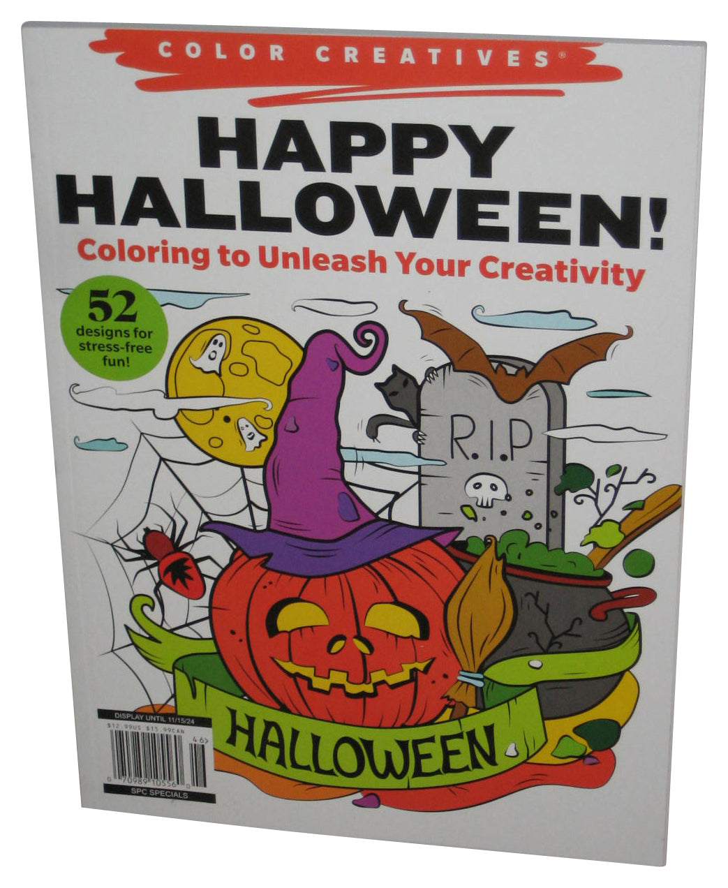 Color Creatives Happy Halloween Coloring To Unleash Your Creativity Magazine Paperback Book