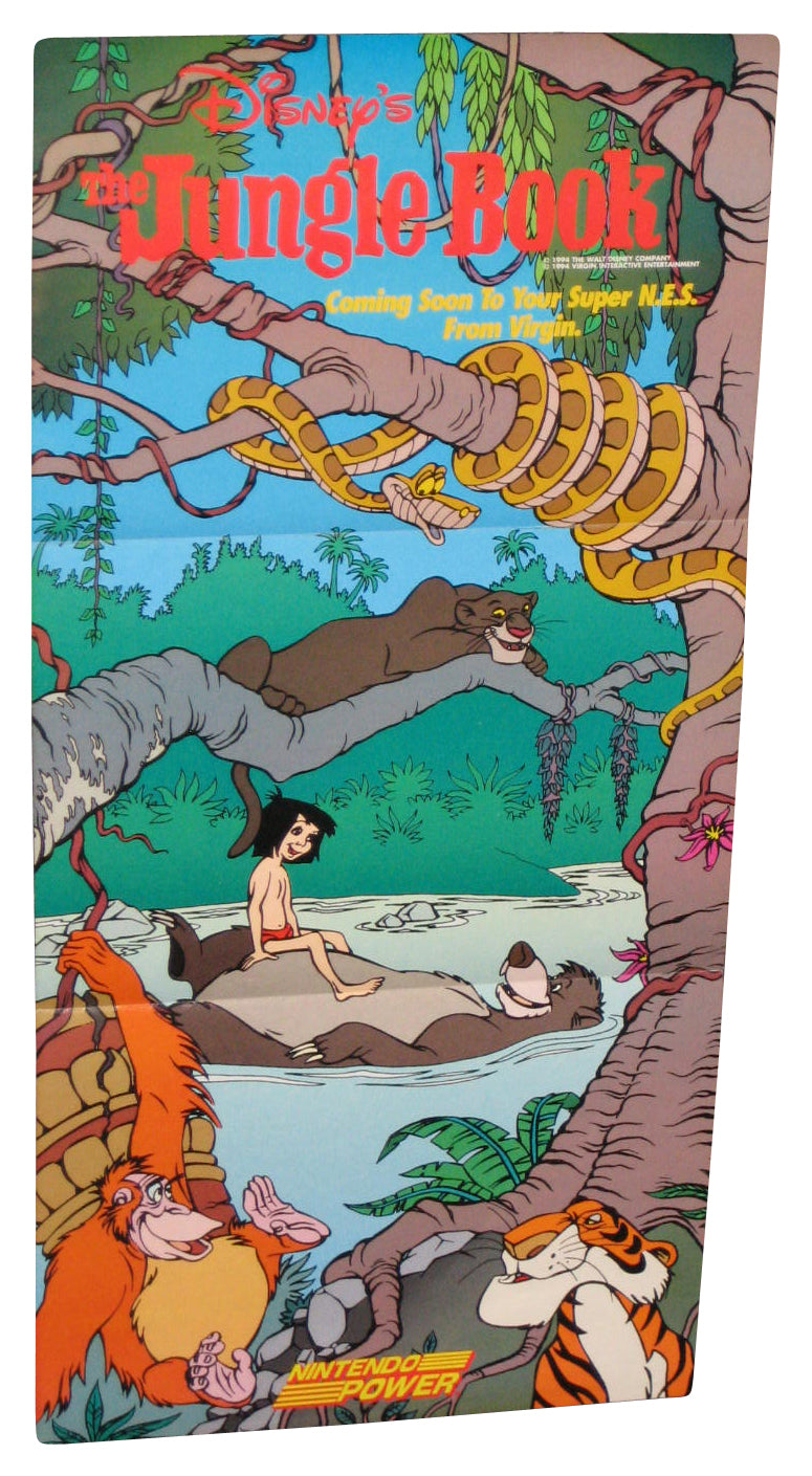 Nintendo Power Disney Jungle Book Super NES (1994) Video Game Pull-Out Poster