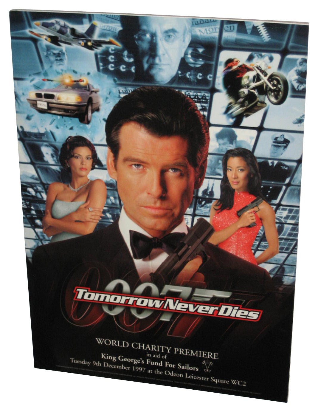 007 Tomorrow Never Dies James Bond Movie (1997) Paperback Book - (World Charity Premiere Fund For Sailors)