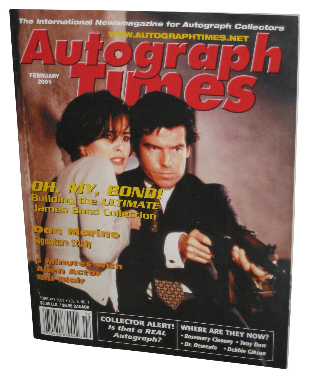 Autograph Times 007 James Bond Movie Febraury 2001 Vol. 8 Magazine Paperback Book