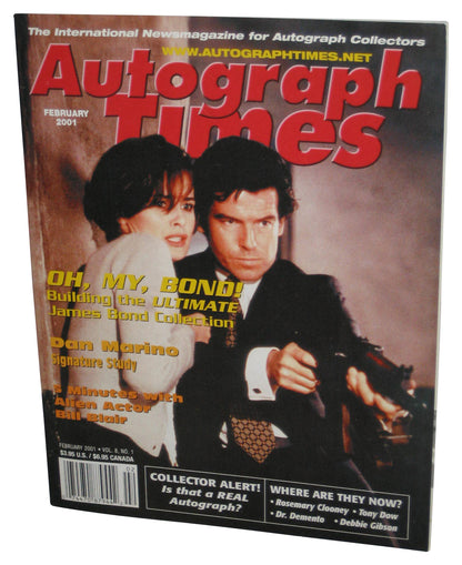 Autograph Times 007 James Bond Movie Febraury 2001 Vol. 8 Magazine Paperback Book