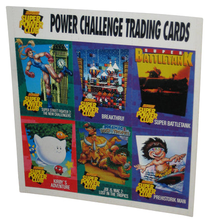 Nintendo Power Challenger Trading Cards Sheet - (Super Street Fighter II, Breakthru, Super Battletank, Kirby's Adventure, Joe & Mac 2 & Prehistorik Man)