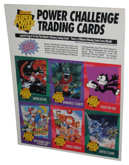 Nintendo Power Challenger Trading Cards Sheet - (Super R-Type, Gargoyle's Quest, Felix The Cat, Super Mario Land 2, Kickle Cubicle & Battle Clash)