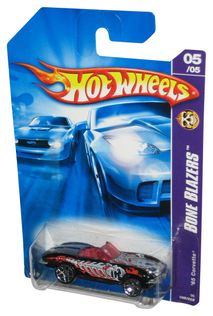 Hot Wheels Bone Blazers 5/5 (2006) Mattel Black '65 Corvette Toy Car 085/223