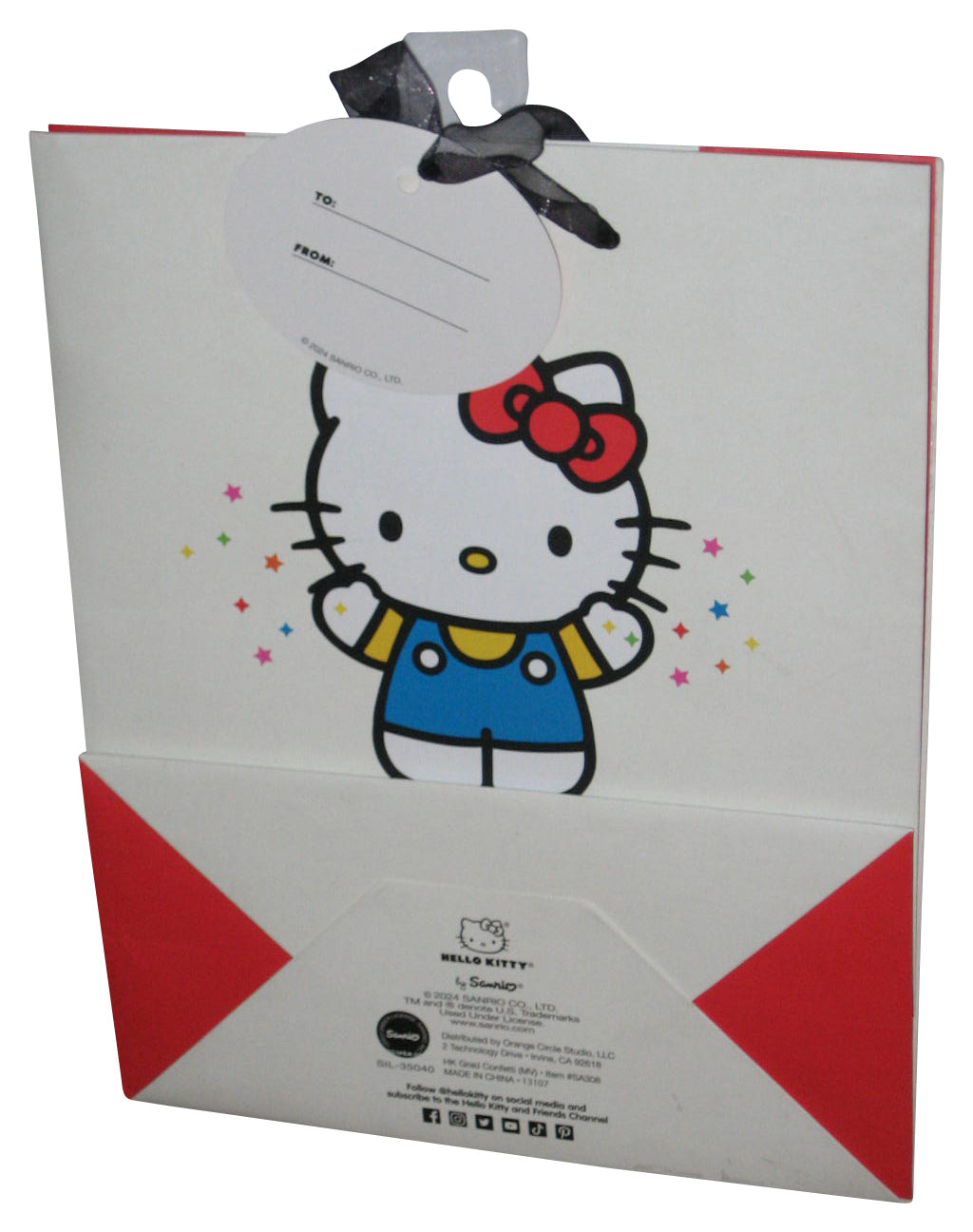 Hello Kitty Congrats Grad! (2024) Sanrio White & Red Gift Bag