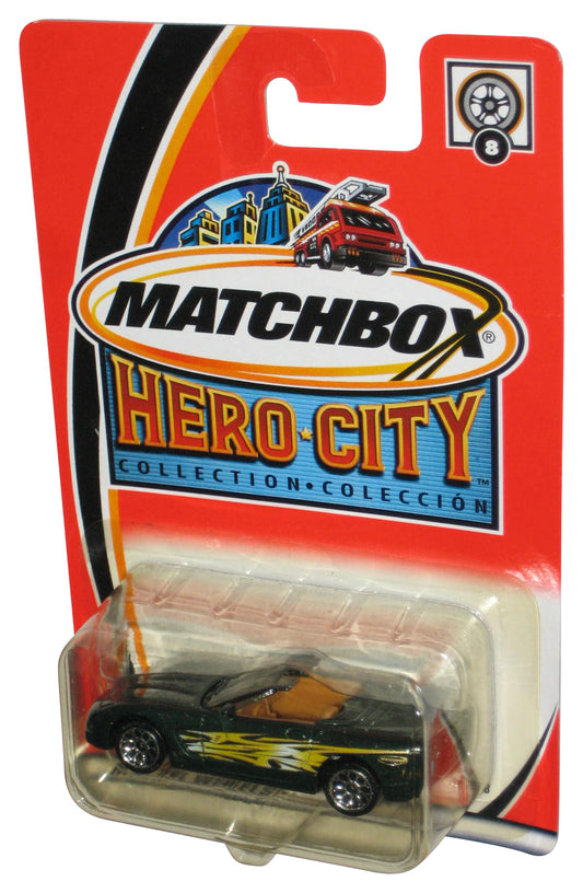 Matchbox Hero City (2002) Mattel Green Chevrolet Corvette Toy Car #8