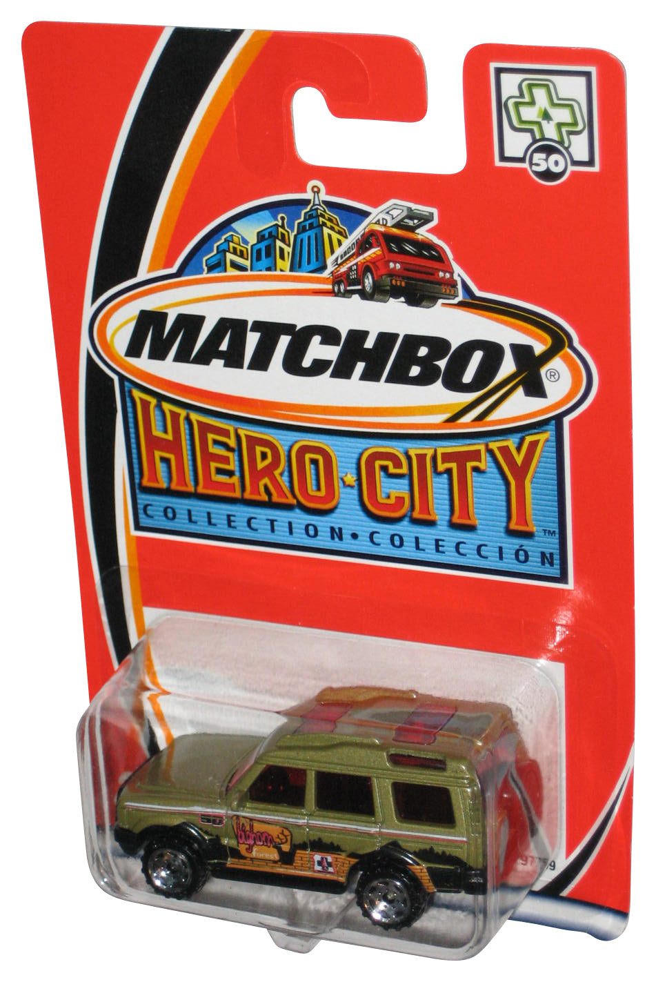 Matchbox Hero City (2002) Green Land Rover Discovery Toy Car #50