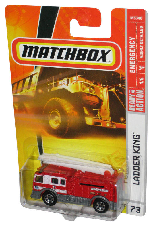 Matchbox Emergency 4/6 (2007) Red Ladder King Fire Truck Toy #73