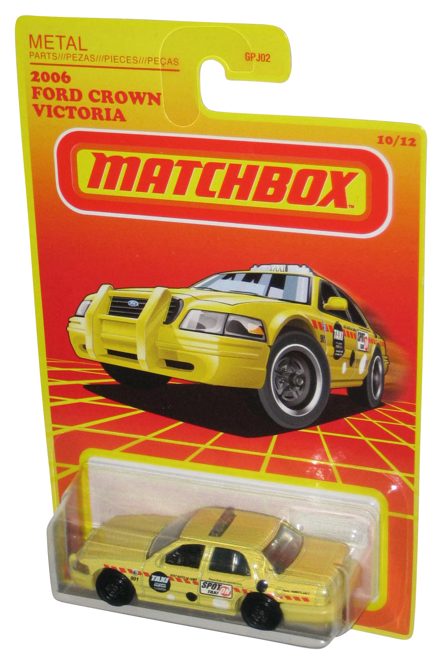 Matchbox 2006 Ford Crown Victoria (2020) Yellow Metal Car Toy 10/12