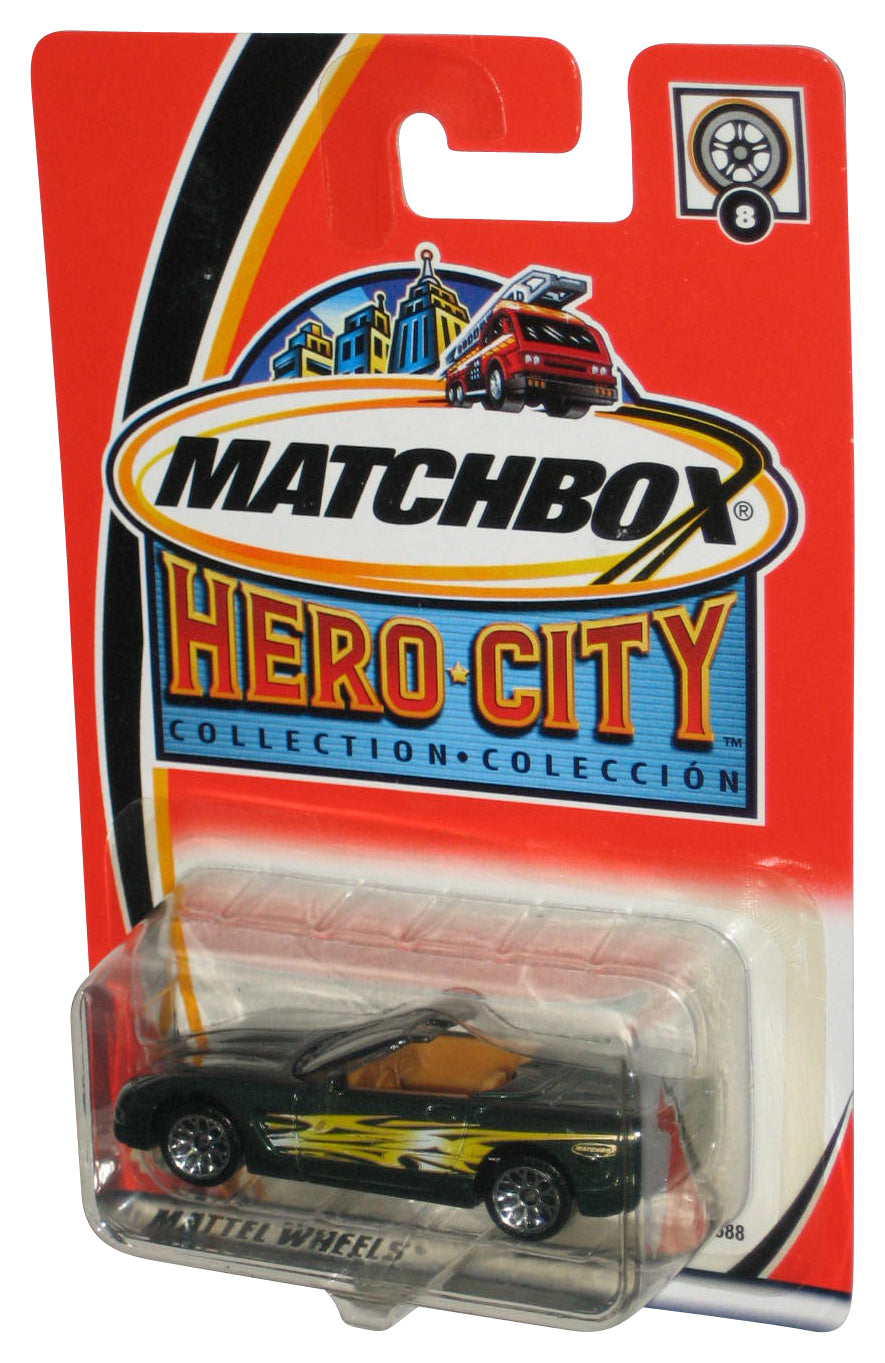 Matchbox Hero City (2002) Black Chevrolette Corvette Toy Car #8
