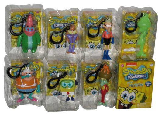 Spongebob Squarepants Chibi In Motion (2023) Figure Keychain 7pc Complete Set