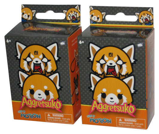 Aggretsuko Chibi In Motion Haida Bullsitoy 2.5 Inch Mini Figure Keychain Blind Mystery Lot - (2 Boxes)