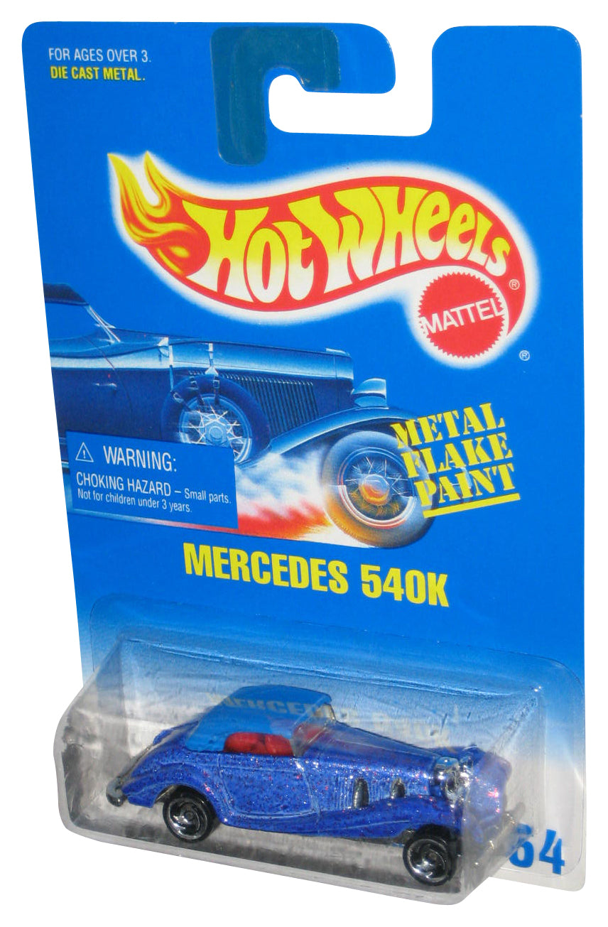 Hot Wheels Mercedes 540K Metal Flake Paint (1990) Purple Toy Car #164 - (Razor Rims)
