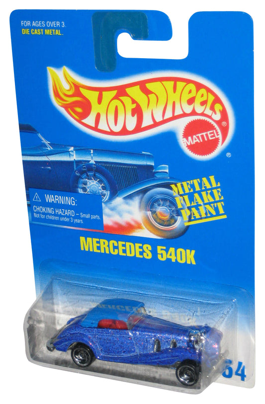 Hot Wheels Mercedes 540K Metal Flake Paint (1990) Purple Toy Car #164 - (Razor Rims)