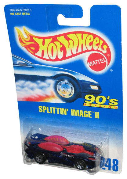Hot Wheels 90's Styling (1992) Blue Splittin' Image II Toy Car #248 - (Pink Interior)