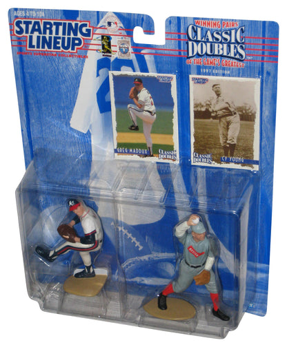 MLB Baseball Classic Doubles Starting Lineup (1997) Greg Maddux & Cy Young Figure Set