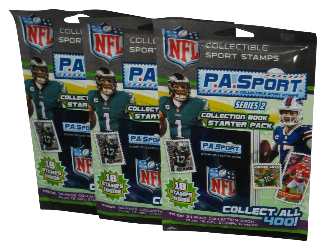 NFL P.A. Sport Stamps Series 2 Collection Book Starter Pack - (Lot of 3)