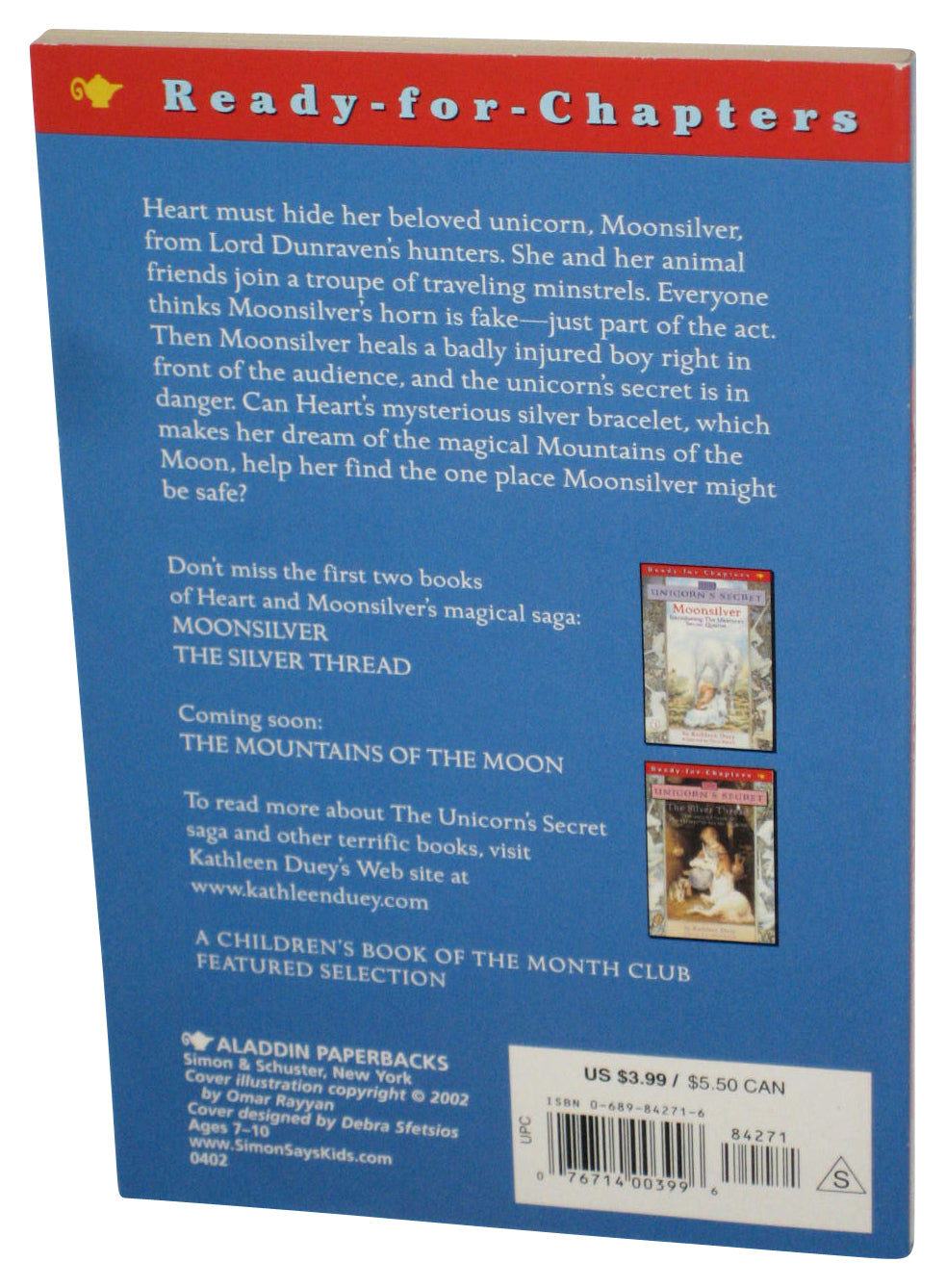 Silver Bracelet Unicorn's Secret Ready For Chapters Paperback Book