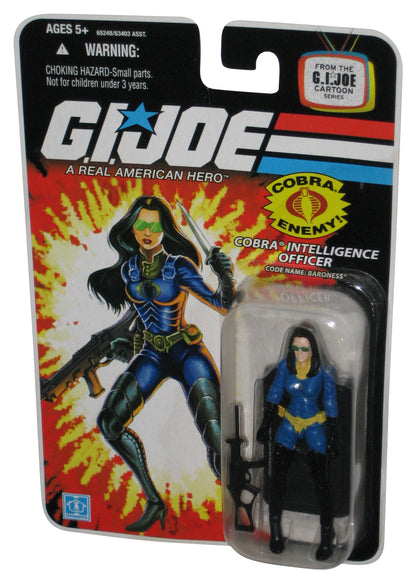 GI Joe Cartoon Series Baroness Cobra Intelligence Officer (2007) Hasbro 3.75 Inch Figure - (Back Card Tear)