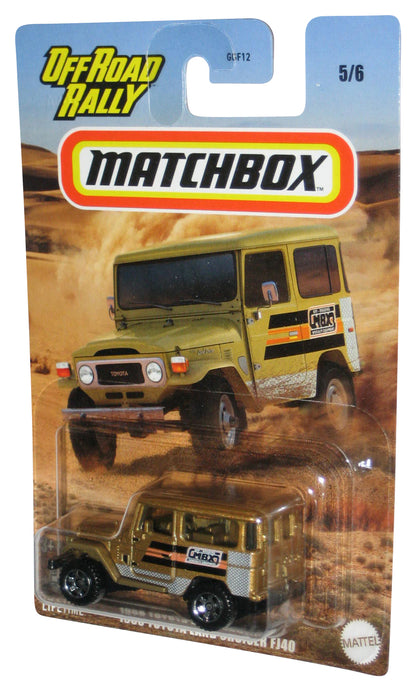 Matchbox Off Road Rally (2023) Gold 1968 Toyota Land Cruiser FJ40 Toy Car 5/6