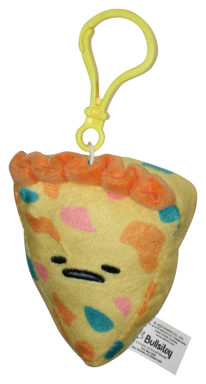 Gudetama Lazy Egg Dangler Bullsitoy 3-Inch Pizza Clip-On Plush Keychain