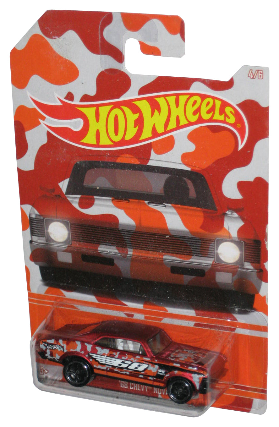Hot Wheels Camouflage Series (2015) Red '68 Chevy Nova Toy Car 4/6