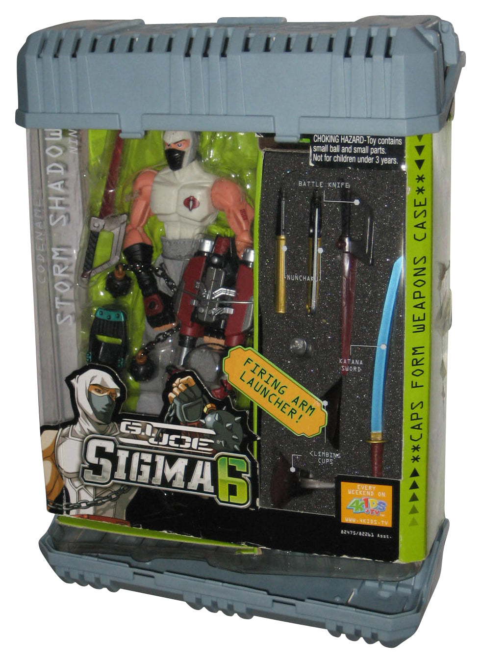 GI Joe Sigma 6 Codename Storm Shadow Ninja Action Figure w/ Firing Arm Launcher - (Damaged Packaging)