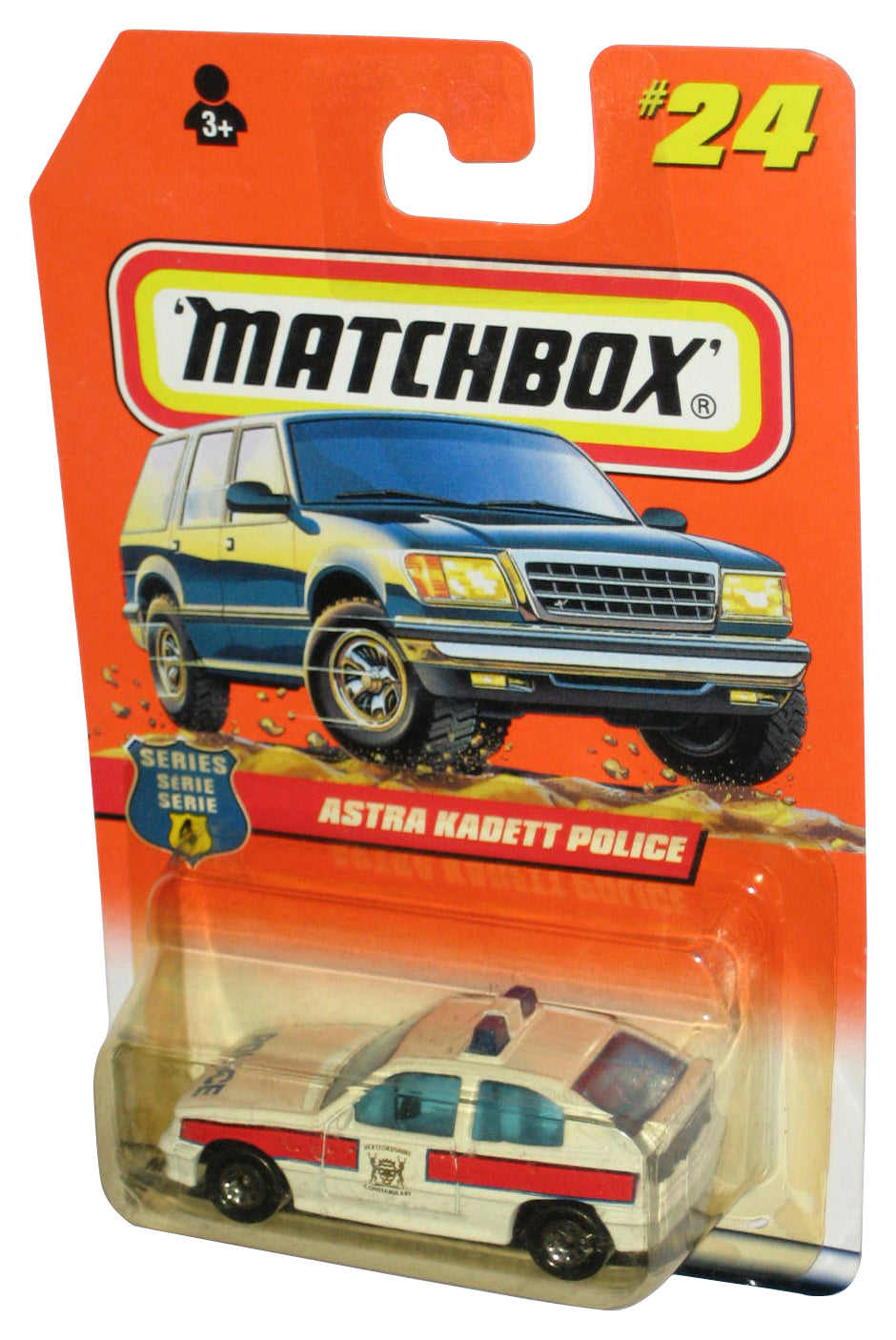 Matchbox Astra Kadett Police (1997) Series 4 White Toy Car #24