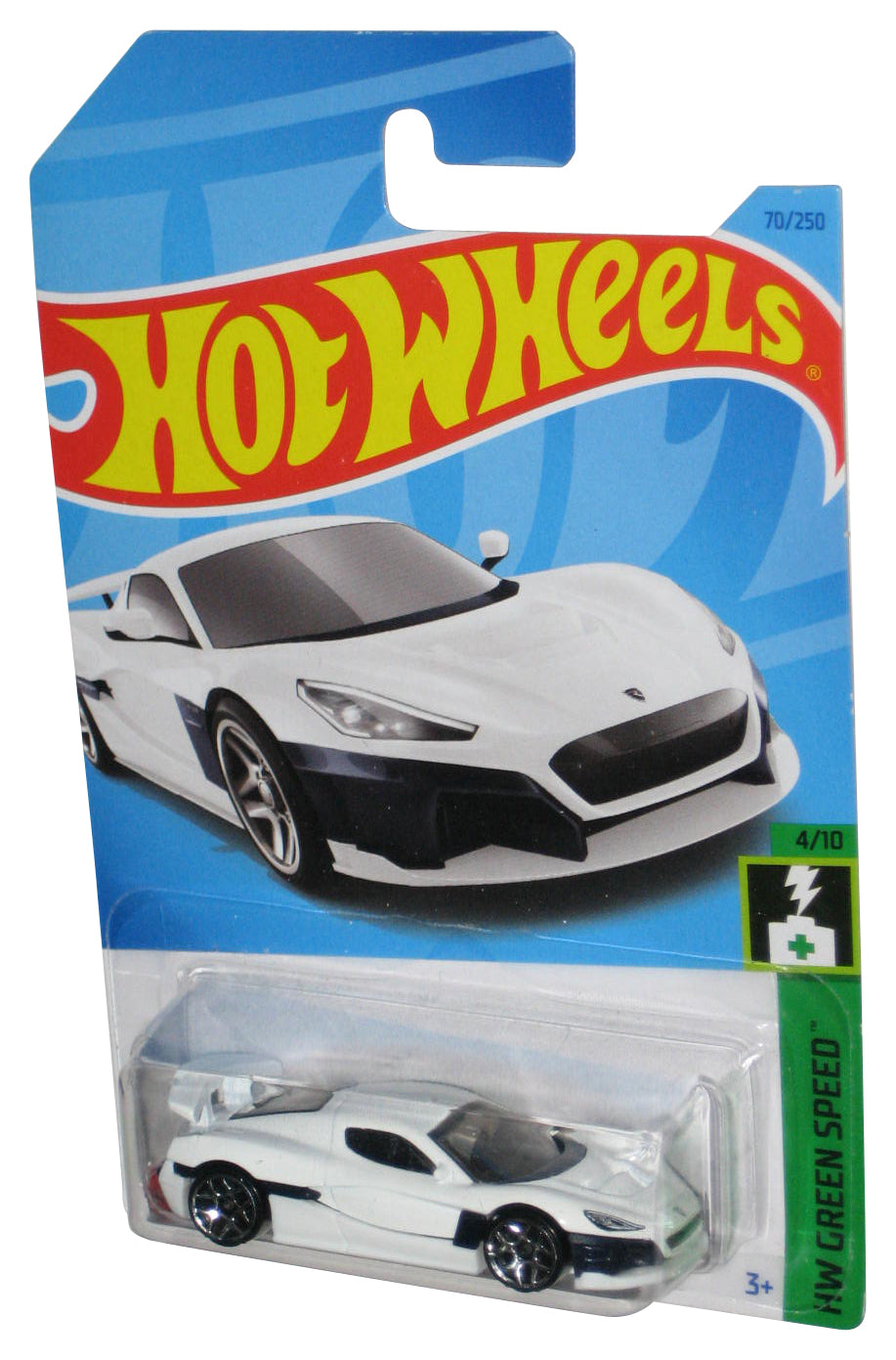 Hot Wheels HW Green Speed 4/10 (2021) White Rimac Nevera Toy Car 70/250
