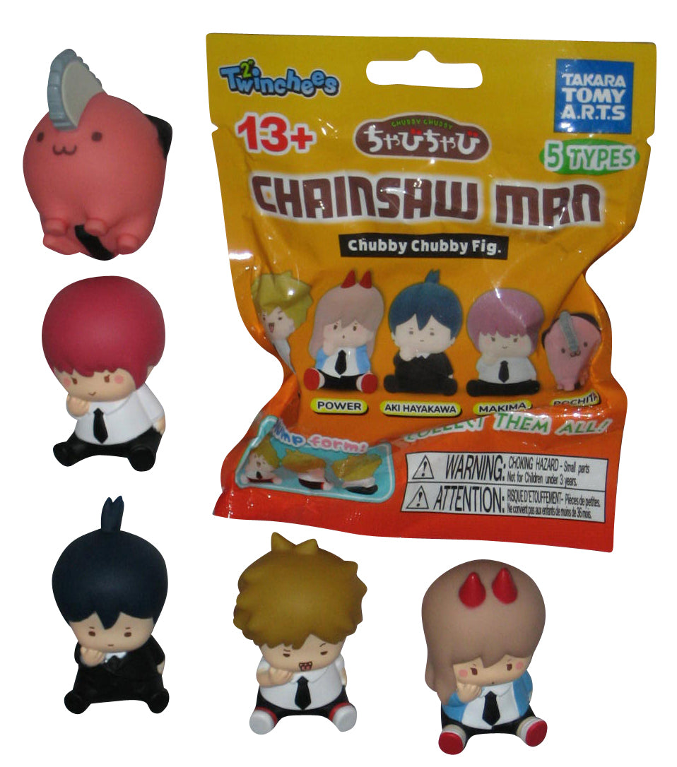 Chainsaw Man Chubby Chubby Figure 2-Inch Twinchees Mini Figure Set - (Opened out of Plastic)