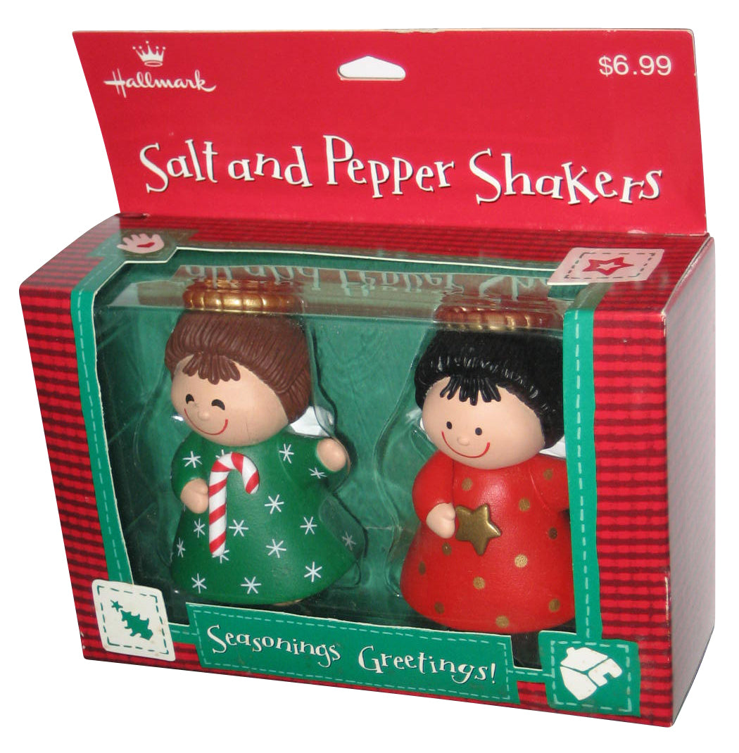 Hallmark Seasons Greetings Boy & Girl Angels Salt and Pepper Shaker Set