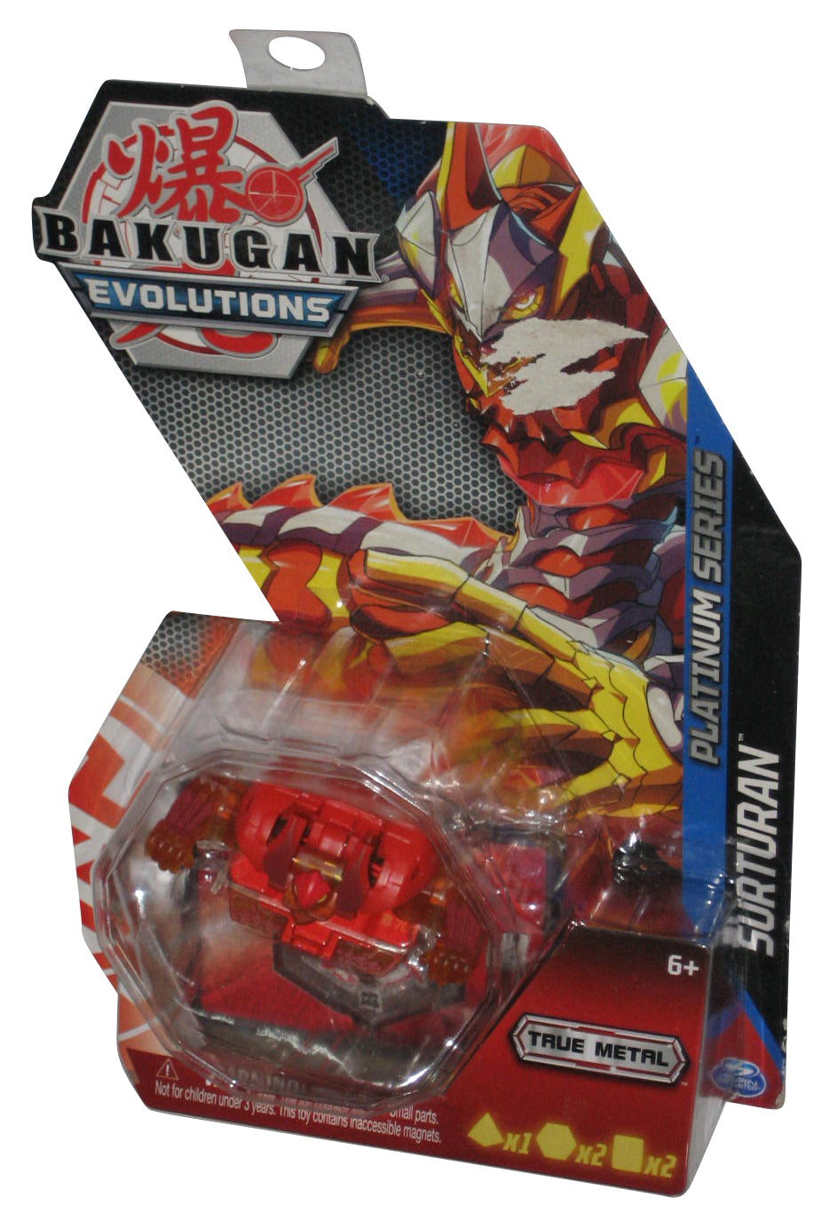 Bakugan Evolutions Surturan Platinum Series True Metal Spin Master Figure