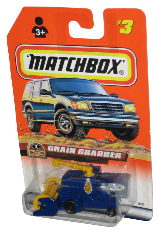 Matchbox Grain Grabber (1998) Mattel Blue Harvester Toy #3