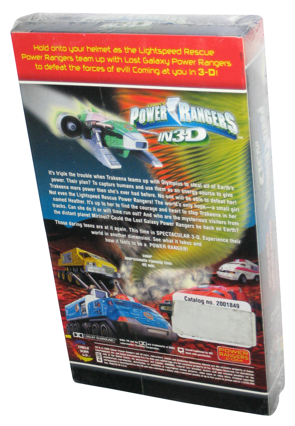 Power Rangers Triple Force In 3-D (2000) VHS Tape