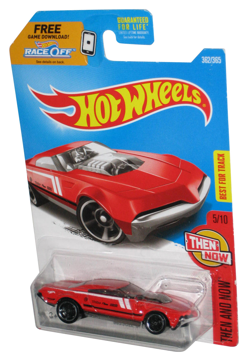 Hot Wheels Then And Now 5/10 (2015) Red Muscle Speeder Toy Car 362/365