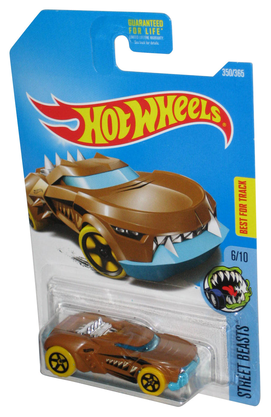 Hot Wheels Street Beasts 6/10 (2015) Brown Growler Toy Car 350/365