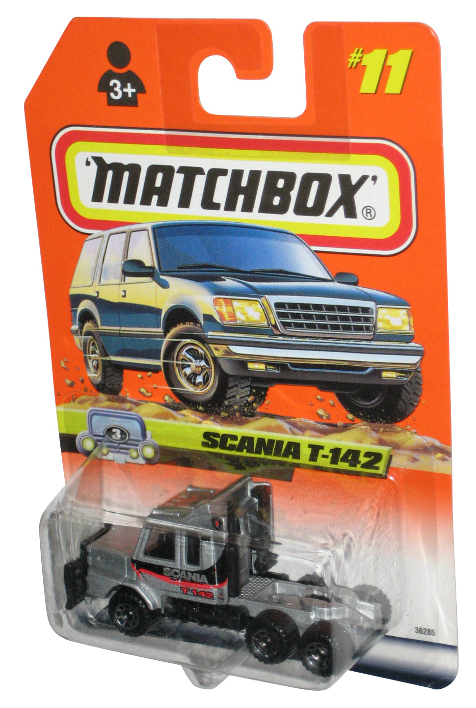 Matchbox Scania T-142 (1998) Mattel Silver & Black Toy Truck #11