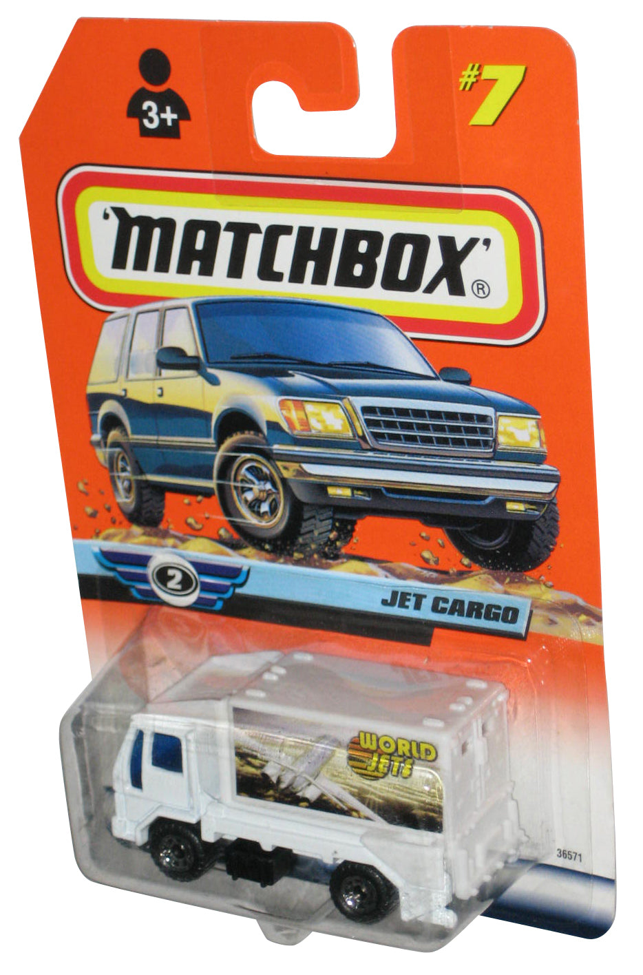Matchbox Jet Cargo (1998) Mattel White Toy Truck #7