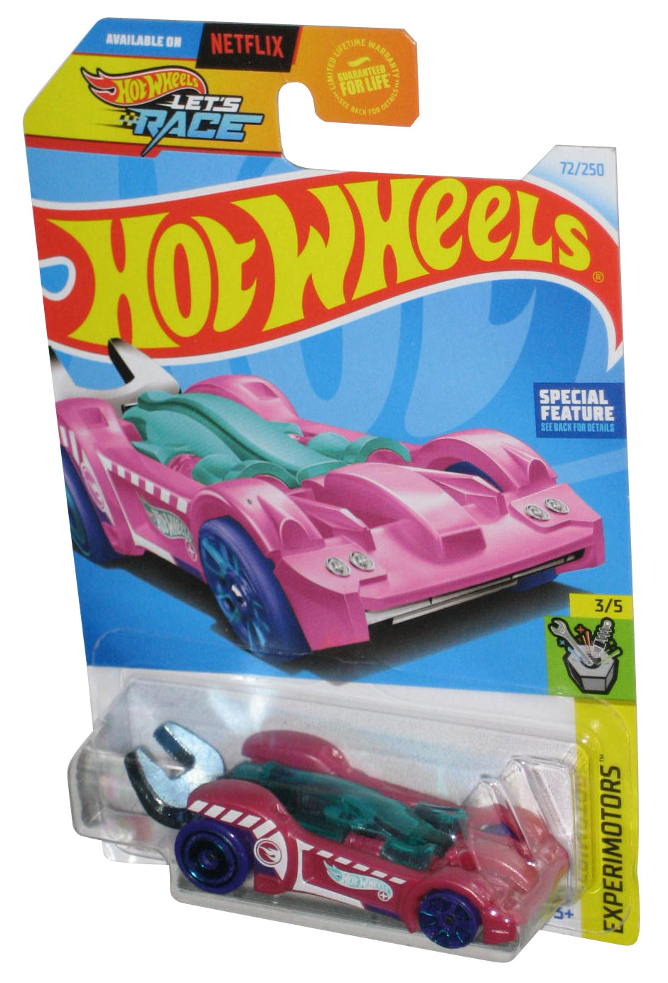 Hot Wheels Experimotors 3/5 (2021) Pink Tooligan Toy Car 72/250