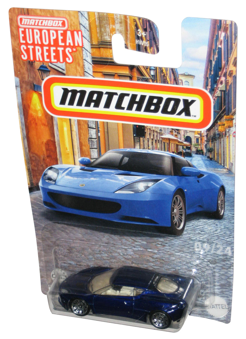 Matchbox European Streets (2023) Blue 2008 Lotus Evora Toy Car 9/24
