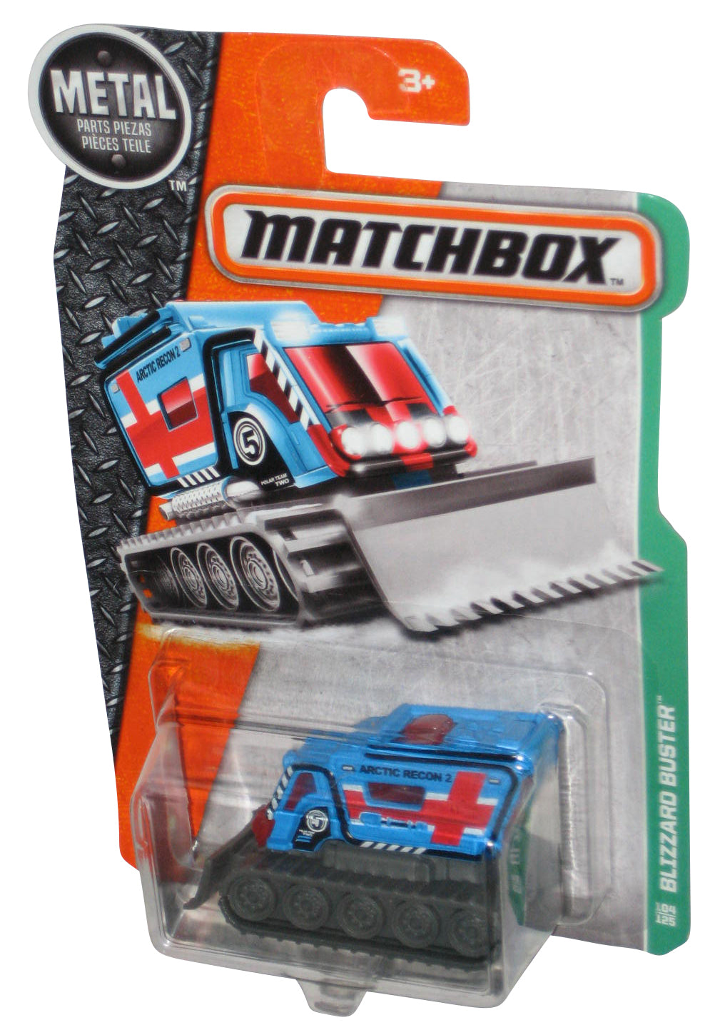Matchbox Arctic Reacon 2 Blue Blizzard Buster Snow Vehicle Toy 104/125