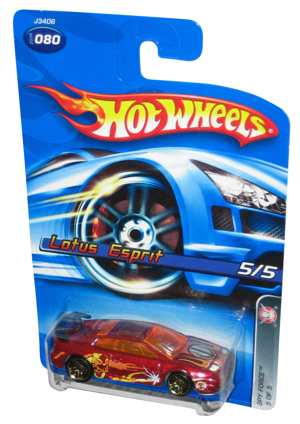 Hot Wheels Spy Force 5/5 (2006) Red Lotus Esprit Toy Car #080