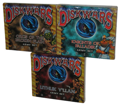 Disk Wars Revised (1999) Army Set Lot of 3 - (Uthuk Y'llan, Knights of Fallidir & Orcs of The Broken Plain)
