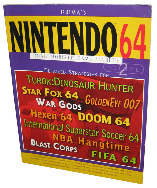 Nintendo 64 Unauthorized Game Secrets Vol. 2 (1997) Prima Games Strategy Guide Book