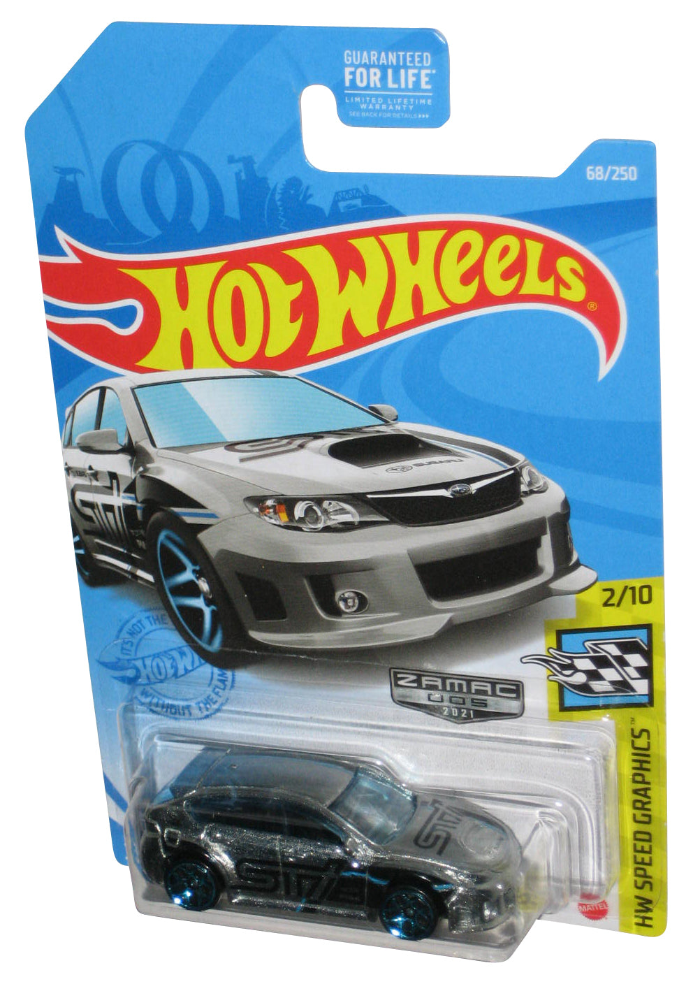 Hot Wheels HW Speed Graphics 2/10 Subaru WRX STI Silver Zamac 005 Toy Car 68/250