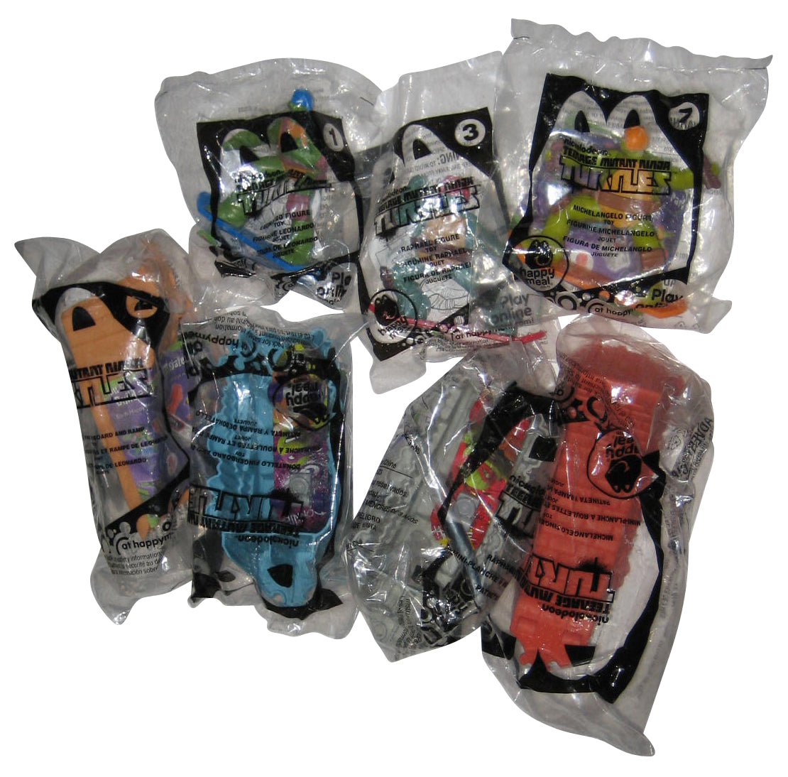 Teenage Mutant Ninja Turtles McDonalds Skate Park Lot - (7 Bags)