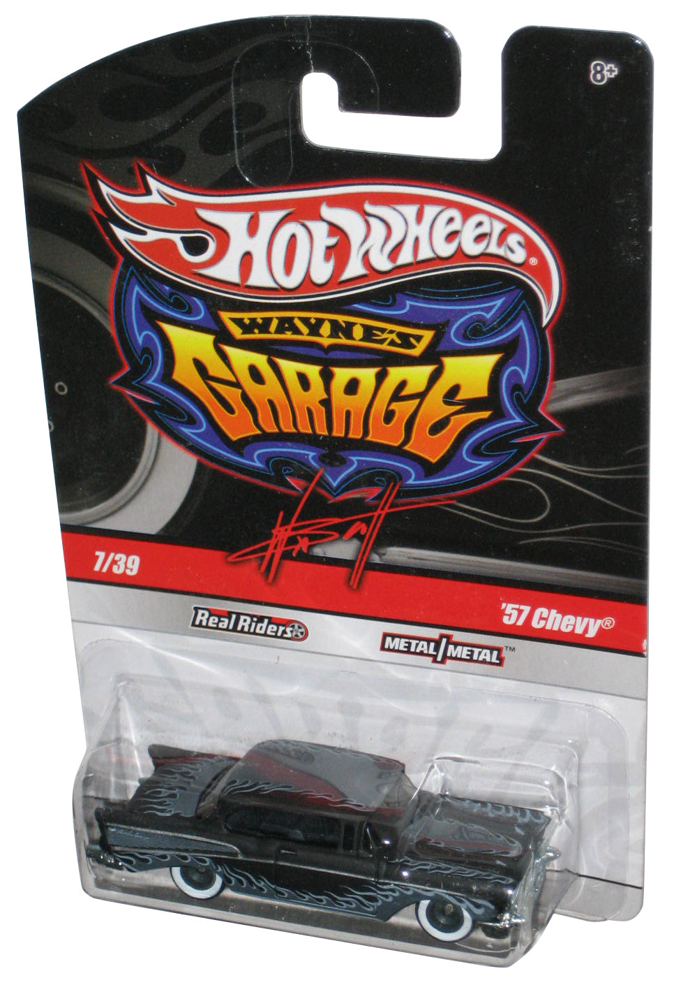 Hot Wheels Wayne's Garage (2009) Black '57 Chevy Toy Car 7/39