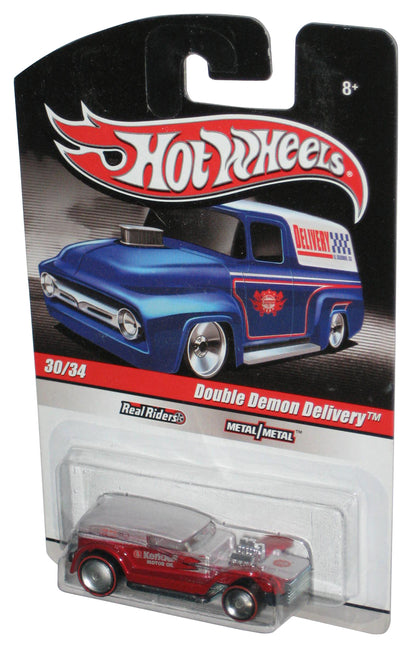 Hot Wheels Double Demon Delivery (2009) Real Riders Red Toy Car 30/34