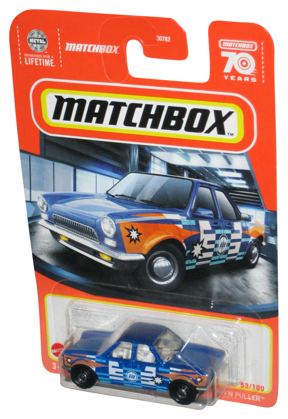 Matchbox Push 'n Puller (2022) Mattel Blue Toy Car 53/100