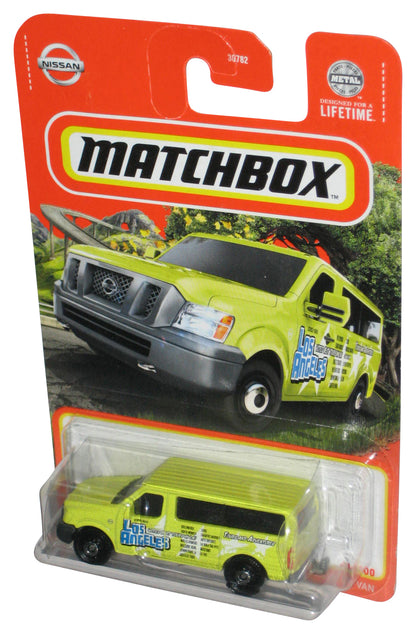 Matchbox Nissan NV Van Los Angeles Tours Yellow Lime Green Toy 63/100